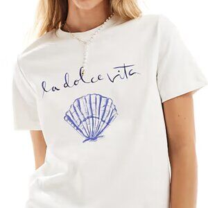 Mango "La Dolce Vita" Tee – NWOT (S)